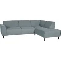 Domo Ecksofa "Amora, bequem & zeitlos, Breite 263cm, Federkern, L-Form", grün (mint), B:263cm H:81cm T:191cm, Sofas, Ecksofa, mit Federkern, Fußhöhe passend für gängige Saugroboter
