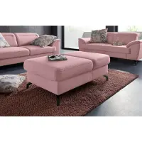 Sit&More Hocker SIT & MORE "Percy", rosa (altrosa), B:114cm H:43cm T:71cm, Hocker, Hocker, Fußhöhe 12 cm, mit Klappfunktion, wahlweise in 2 Fußfarben
