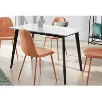 Otto Home Esstisch "Cody", schwarz (schwarz, weiß), B:120cm H:76cm T:70cm, Tische, Esstisch, mit Beinen aus Massivholz eckige MDF-Tischplatte, in 2 Farbvarianten