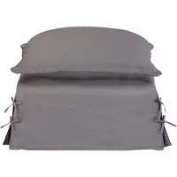 Home affaire Polsterhocker "Luise", grau, B:65cm H:48cm T:64cm, Hocker, Polsterhocker, in 2 Bezugsqualitäten