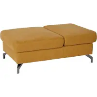 Sit&More Hocker SIT & MORE "Percy", gelb (mustard), B:114cm H:43cm T:71cm, Hocker, Hocker, Fußhöhe 12 cm, mit Klappfunktion, wahlweise in 2 Fußfarben