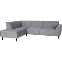 Domo Ecksofa "Amora, bequem & zeitlos, Breite 263cm, Federkern, L-Form", grau, B:263cm H:81cm T:191cm, Sofas, Ecksofa, mit Federkern, Fußhöhe passend für gängige Saugroboter