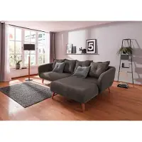 Home affaire Ecksofa "Baggio formschöne Polsterecke, bequem, Breite 277cm, L-Form", grau (anthrazit), B:277cm H:80cm T:162cm, Sofas, Ecksofa, Zierkissen inklusive