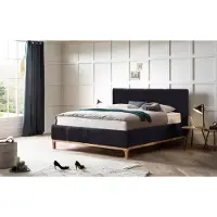 Home affaire Polsterbett "Noan", schwarz, B:158cm H:118cm L:218cm, Betten, Polsterbett, Bettkasten, Lattenrahmen mit Gasdruckfedern, auch mit 7-Zonen-Matratze