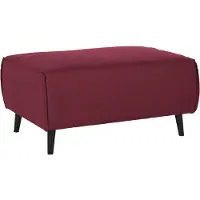 Domo Hocker "Amora", rot (bordeaux), B:97cm H:47cm T:66cm, Hocker, Hocker, mit Federkern, Fußhöhe passend für gängige Saugroboter