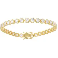 Firetti Armband "Schmuck Geschenk Silber 925 Armschmuck Armkette Tennisarmband", gold (gelbgoldfarben, weiß, weiß), Armbänder, Damen, 19cm, Silber 925 (Sterlingsilber), Armband, mit Zirkonia (synth.)