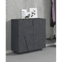 Home affaire Schuhkommode "Ping", grau (zement), B:81cm H:86cm T:38cm, Holzwerkstoff, Sideboards, Schuhkommode