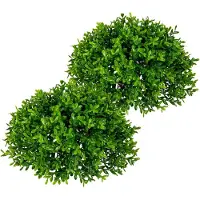 Creativ Green Kunstpflanze "Teeblatt-Halbkugel", grün, H:12cm Ø:28cm, Kunststoff, Kunstpflanzen, Kunstpflanze