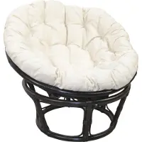 Home affaire Relaxsessel , schwarz-weiß (schwarz, kissen creme), B:100cm H:60cm T:100cm, Sessel, Relaxsessel, Handgeflochten