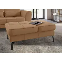 Sit&More Hocker SIT & MORE "Bendigo", braun (cappucino), B:114cm H:45cm T:71cm, Hocker, Hocker, mit Klappfunktion, Bodenfreiheit 15 cm, wahlweise in 2 Fußfarben
