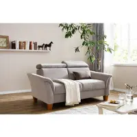Home affaire 2,5-Sitzer "Conville", braun (latte), B:181cm H:84cm T:93cm, 100% Polyester, Sofas, 2 5-Sitzer, inkl. Kopfteilverstellung
