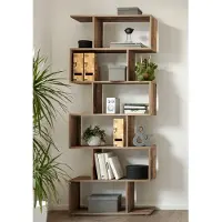 Home affaire Aktenregal "Calli", beige (ahorn), B:80cm H:192cm T:24,6cm, Holzwerkstoff, Regale, Aktenregal, Regal im modernen Design, Breite 80 cm x Höhe 192 cm, Made in Italy