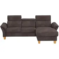 Otto Home Ecksofa "Conville L-Form", braun (mocca), B:256cm H:84cm T:167cm, 100% Polyester, Sofas, Ecksofa, Federkern, wahlweise mit Schlaffunktion und Bettkasten bzw. Stauraum