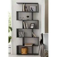 Home affaire Aktenregal "Calli", grau (schiefer), B:80cm H:192cm T:24,6cm, Holzwerkstoff, Regale, Aktenregal, Regal im modernen Design, Breite 80 cm x Höhe 192 cm, Made in Italy