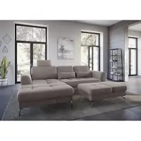 Sit&More Ecksofa SIT & MORE "Bendigo L-Form", beige (sand), B:284cm H:87cm T:175cm, Sofas, Ecksofa, inklusive Sitztiefenverstellung, Bodenfreiheit 15 cm, 2 Fußfarben