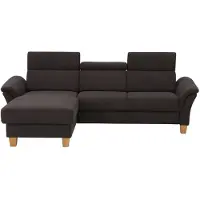 Otto Home Ecksofa "Conville L-Form", grau (fango), B:256cm H:84cm T:167cm, 100% Polyester, Sofas, Ecksofa, Federkern, wahlweise mit Schlaffunktion und Bettkasten bzw. Stauraum