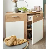 VOGL Möbelfabrik Kommode VOGL MÖBELFABRIK "Tirent", weiß (eiche, weiß), B:100cm H:84cm T:40cm, Holzwerkstoff, Sideboards, Kommode, mit 2 Türen
