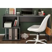 VOGL Möbelfabrik Schreibtisch VOGL MÖBELFABRIK "Essy", grau (grafit), B:137cm H:73cm T:60cm, Tische, Schreibtisch, mit offenen Elementen