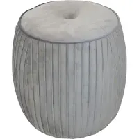 Home affaire Hocker , grau, B:46cm H:47cm T:46cm, Samtbezug 100% Polyester, Hocker, Hocker