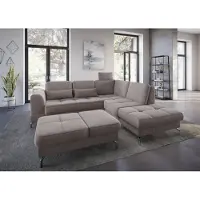 Sit&More Ecksofa SIT & MORE "Bendigo L-Form", beige (sand), B:258cm H:84cm T:226cm, Sofas, Ecksofa, inklusive Sitztiefenverstellung, Bodenfreiheit 12 cm, in 2 Fußfarben