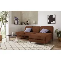 Sit&More Ecksofa SIT & MORE "Clio L-Form", braun (cognac), B:246cm H:89cm T:165cm, Sofas, Ecksofa, optional Schlaffunktion oder Vorziehsitz und Bettkasten, Federkern