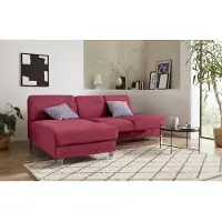 Sit&More Ecksofa SIT & MORE "Clio L-Form", rot (bordeaux), B:246cm H:89cm T:165cm, Sofas, Ecksofa, optional Schlaffunktion oder Vorziehsitz und Bettkasten, Federkern
