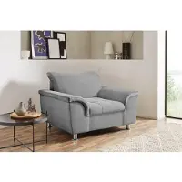 Domo Sessel "FRANZI zeitlos und elegant, moderne Sitzheftung", grau (hellgrau), B:120cm H:81cm T:105cm, Sessel, Sessel, wahlweise mit Kopfteilverstellung