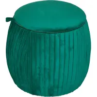 Home affaire Stauraumhocker , grün, B:49cm H:46cm T:49cm, Samtbezug 100% Polyester, Hocker, Stauraumhocker