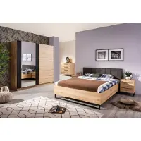 Home affaire Schlafzimmer-Set "Sardinia", braun (artisan eiche), B/H: 160cm x 200cm, Schlafzimmermöbel-Sets, Schlafzimmer-Set, aus FSC-zertifiziertem Holzwerkstoff, Made in Europe