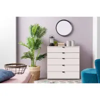 Inosign Sideboard "Duero", weiß, B:90cm H:95cm T:40cm, Holzwerkstoff, Sideboards, Sideboard, Kommode mit 5 Schubkästen, Breite 90 cm