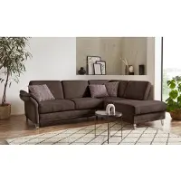 Sit&More Ecksofa SIT & MORE "Clio L-Form", braun, B:254cm H:89cm T:190cm, Sofas, Ecksofa, wahlweise mit Schlaffunktion und Bettkasten, inklusive Federkern