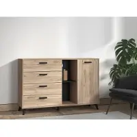 Inosign Sideboard "Umbria", grau (grau eiche), B:137,5cm H:90,5cm T:40cm, Holzwerkstoff, Sideboards, Sideboard, Kommode, Breite 137 cm