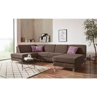 Sit&More Wohnlandschaft SIT & MORE "Clio U-Form", braun (schoko), B:319cm H:89cm T:190cm, Sofas, Wohnlandschaft, wahlweise mit Schlaffunktion und Bettkasten, inklusive Federkern