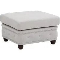 Home affaire Polsterhocker "New Castle", silber, B:75cm H:45cm T:70cm, Hocker, Polsterhocker, passend zur "New Castle"-Serie, B/T/H: 75/70/45 cm