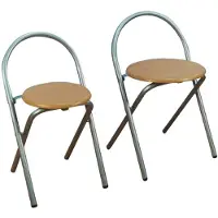 Home affaire Klappstuhl , braun, B:38cm H:66cm T:39cm, Stühle, Klappstuhl, aus MDF (2er-Set)