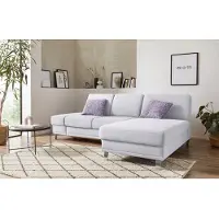 Sit&More Ecksofa SIT & MORE "Clio L-Form", silber, B:246cm H:89cm T:165cm, Sofas, Ecksofa, optional Schlaffunktion oder Vorziehsitz und Bettkasten, Federkern