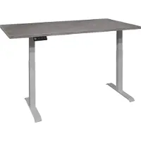 Mäusbacher Schreibtisch MÄUSBACHER "Big System Office", silber (silber, graphit, silber, graphit), B:140cm, Tische, Schreibtisch, Breite 140 cm, elektrisch höhenverstellbar