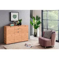 Home affaire Sideboard "Duero", braun (artisan eiche), B:135cm H:95cm T:40cm, Holzwerkstoff, Sideboards, Sideboard, Kommode mit 2 Schubkästen, Breite 135 cm