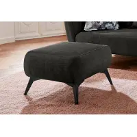 Home affaire Polsterhocker "Baggio, modern", grau (anthrazit), B:63cm H:45cm T:63cm, Hocker, Polsterhocker, schwarze Metallfüße