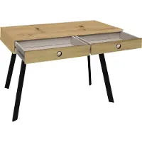 Mäusbacher Schreibtisch MÄUSBACHER "Big System Office", schwarz (schwarzstahl, asteiche, schwarz, asteiche), B:108cm H:65cm T:50cm, Tische, Schreibtisch, Breite 108 cm