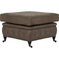 Home affaire Polsterhocker "Aarburg", grau (stein), B:75cm H:50cm T:70cm, 100% Polyester, Hocker, Polsterhocker, passend zur Serie "Aarburg"