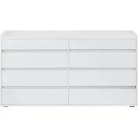 Home affaire Kommode "Kosmo", weiß, B:142cm H:80cm T:35cm, Holzwerkstoff, Sideboards, Kommode, 8 Schubladen mit Vollauszug