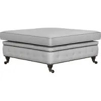 Home affaire Polsterhocker "Aarburg", silber, B:100cm H:50cm T:70cm, 100% Polyester, Hocker, Polsterhocker, passend zur Serie "Aarburg"