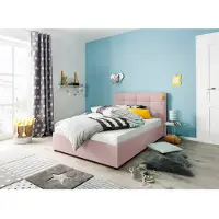 Lüttenhütt Polsterbett "Endres", rosa (flamingo), B:133cm L:210cm, imgrägnierte Struktur (100% Polyester), Betten, Polsterbett, mit Bettkasten, wahlweise ohne Matratze/Lattenrost oder incl. Matratze