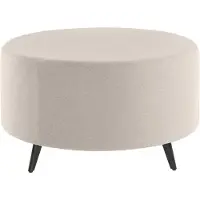 Home affaire Polsterhocker "Hulby", beige (natur), B:80cm H:47cm T:80cm, 100% Polyester, Hocker, Polsterhocker, passend zur "Hulby"-Recamiere