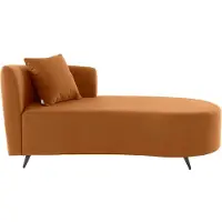 Home affaire Recamiere "Hulby", rosa (kupfer), B:182cm H:82cm T:90cm, 100% Polyester, Sofas, Recamiere, wahlweise mit und ohne Hocker und Armlehne links oder rechts