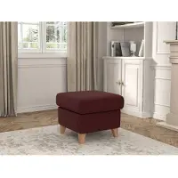 Sit&More Stauraumhocker SIT & MORE "Visby", rot (bordeaux), B:58cm H:48cm, Hocker, Stauraumhocker, Stauraum, auch erhältlich mit Wasser zu reinigendem "Soft clean" Bezug