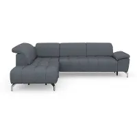 Sit&More Ecksofa SIT & MORE "Cool L-Form", blau (blaugrau), B:272cm H:79cm T:220cm, Sofas, Ecksofa, wahlweise mit Kopfteilverstellung und Vorziehsitz, motorisch
