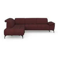 Sit&More Ecksofa SIT & MORE "Cool L-Form", lila (chianti), B:272cm H:79cm T:220cm, Sofas, Ecksofa, wahlweise mit Kopfteilverstellung und Vorziehsitz motorisch