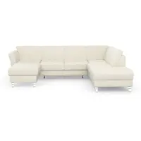 Sit&More Wohnlandschaft SIT & MORE "Visby U-Form", beige (linen), B:303cm H:87cm T:213cm, Sofas, Wohnlandschaft, Wahlweise mit Schlaffunktion und Stauraum, frei im Raum stellbar